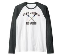 Remo de la tripulación de West Virginia Camiseta Manga Raglan