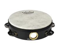 Remo Fiberskyn Pandereta - Quadura negra, 6 pulgadas