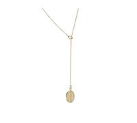 Remo Gammella Collar de mujer Rosario elegante de plata 925 con medalla sagrada colgante y circonitas, 40 cm, Plata esterlina, No aplicable