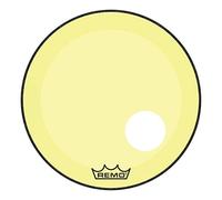 Remo parche de batería Colortone Powerstroke 3 Clear Amarillo - Orificio precortado de 5" - 22″ - P3-1322-CT-YEOH