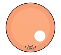Remo parche de batería Colortone Powerstroke 3 Clear Naranja - Orificio precortado de 5" - 18″ - P3-1318-CT-OGOH