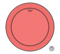 Remo parche de batería Colortone Powerstroke 3 Clear Rojo - 22″ - P3-1322-CT-RD