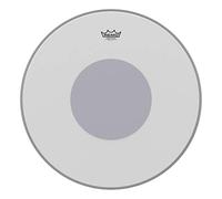 Remo parche de batería CS Powerstroke 4 Blanco Rugoso - Punto transparente en la superficie del parche - 14″ - P4-0114-C2