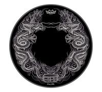 Remo Parche Tattoo Skyn Powerstroke 3 Bombo 22" Tattoo Dragon Skyn negro PA-1322-TT-T08