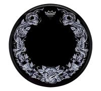 Remo Parche Tattoo Skyn Powerstroke 3 Bombo 22" Tattoo Serpentrose negro PA-1322-TT-T04