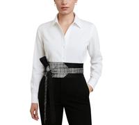 Remo Sartori - Cinturón de obi, bufanda y corbata con fantasía en pura seda, talla única, para mujer, gris, Talla única