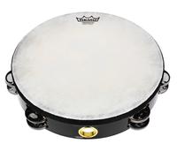 Remo World Percussion Pandereta 10" Doble fila - Marco Acousticon, Parche Fiberskyn 3, Acabado Quadura Negro, Afinación fija, 8 pares de sonajas - TA-5210-70