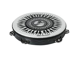Remo TA-9110-88-AB03 - Tambor pre-afinado Artbeat de 10" con piel Skyndeep, antiguo negro, new sun