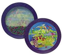 Remo World Percussion - Ocean Drum para Niños - 9,25" x 3,8" - Instrumento de efecto ligero para niños a partir de 5 años, relleno de bolas de colores, sonido de mar - LK-0309-8S