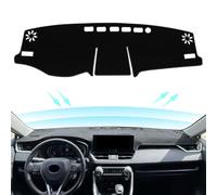 REMOCH Accesorios para Toyota Rav4 2025 2024 2023 2022 2021 2020 2019, Cubierta de salpicadero, Ajuste Personalizado, Cubierta de Consola Central, Protector Solar RAV 4 Pad (Borde Negro)
