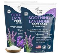 Remojo calmante de lavanda para pies con sal de Epsom, el mejor tratamiento de uñas de los pies y suaviza los callos, alivia los pies doloridos y cansados, aroma de olor de pies, pedicura de spa
