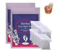Remojo de pies a base de hierbas, remojo de pies de artemisa con sal marina de artemisa para pies, bolsa de remojo de pies de hierbas medicina tradicional china, remojo de desintoxicación de pies para