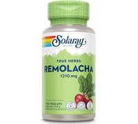 Remolacha, 100 cápsulas veganas, ricas en vitaminas y minerales, potenciador natural de óxido nítrico, raíz de remolacha altamente biodisponible, sin OMG y verificado en laboratorio. Solaray