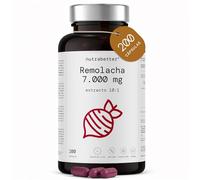 Remolacha Capsulas 7000mg | 200 Cápsulas Veganas | Extracto de Remolacha Beetroot |Potenciador de Óxido Nítrico Natural para Energía | Fabricado en España| nutrabetter®