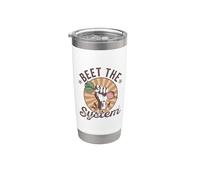 Remolacha el sistema Vegano Vegetariano Remolacha Vegetariana Pun Vaso térmico de acero inoxidable de doble pared