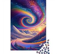 Remolino Cósmico Fantasía Puzzle para Adultos Puzzle de 1000 Piezas Papel Paisaje Montaña Colorida Relajante Decoración Hogar Regalo Familiar 52x38cm/1000pcs
