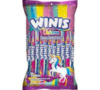 Remolino de caramelo masticable | Unicornio Winis | Sabor de algodón de azúcar | Tamaño compartido bolsa de 4.3 onzas - 11 piezas