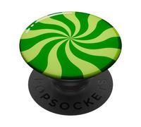 Remolino de Menta Verde para decoración de Caramelos navideños PopSockets PopGrip Adhesivo