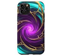 Remolino Mágico Abstracto Energía Trabajo Púrpura Fantasía Arte Portal Carcasa para iPhone 11 Pro