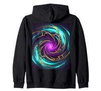 Remolino Mágico Abstracto Energía Trabajo Púrpura Fantasía Arte Portal Sudadera con Capucha