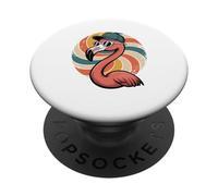 Remolino Retro Flamenco Gafas Flamencos PopSockets PopGrip Adhesivo
