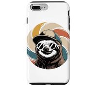 Remolino Retro Perezoso Gafas de Sol Oso Perezosos Carcasa para iPhone 7 Plus/8 Plus