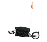 Remolque de bicicleta monorrueda con amortiguador ( Negro / Bolsa negra logo blanco Lecyclo.com )