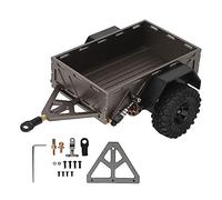 Remolque de enganche de coche RC aleación de aluminio, neumático de goma antideslizante antioxidante para coche Traxxas TRX4M 1/18 RC (B)