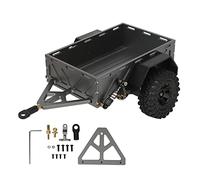 Remolque de enganche de coche RC aleación de aluminio, neumático de goma antideslizante antioxidante para coche Traxxas TRX4M 1/18 RC (A)