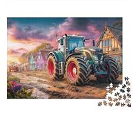 Remolque en Carretera Llena de Barro Puzzles 1000 Piezas Escena artística de Granja Rural Serie Art Collection Entretenimiento Creativo Adultos Y Niños A Partir De 12 Año 38x26cm/1000pcs