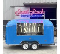 Remolque moderno de alimentos para venta de perritos calientes, pasteles y bebidas con diseño personalizado de equipos de cocina, diseñado para marcas de catering móvil y marketing de vendedores