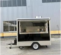Remolque móvil de diseño vintage con cocina completa, perfecto para eventos de barbacoa, catering al aire libre y festivales de comida