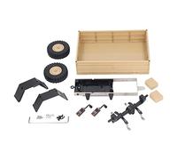 Remolque para coche RC para P06 Unimog, transportador de carga con control remoto compatible con el modelo P06 Unimog, kit de remolque RC con neumáticos de metal, protectores contr (Amarilla)