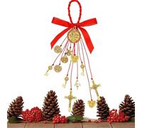 Remolque para espejo retrovisor | Bendición de San Benito para la puerta principal - Joyas hechas a mano de coche, para camiones, SUV, parabrisas, puerta, entrada, viajes, vacaciones