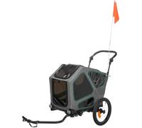 TRIXIE Remolque Bicicleta S:64×92×80/130cm Gris/Salvia
