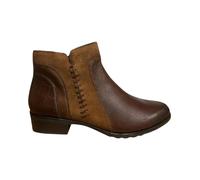 Botines Casuales De Cuero Remonte Con Tacón De Bloque Y Cremallera