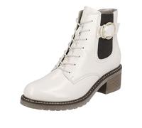Remonte D1a72, Botas Cortas al Tobillo Mujer, Offwhite Marrón Negro 80, 43 EU