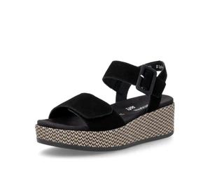 Remonte Femme D1n54 Sandalias de cuña, Negro, 42 EU