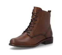 Remonte Mujer Botines Piel Lisa D0F83-22 Marrón Talla 42 | Ancho F 1/2, Cremallera, Forro de velour aterciopelado, Plantilla extraíble, Punta redonda