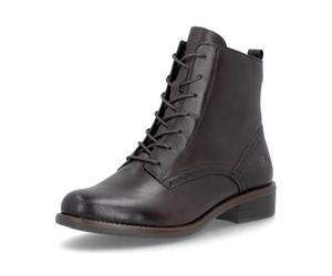 Remonte Mujer Botines Piel Lisa D0F83-25 Marrón Talla 41 | Ancho F 1/2, Cremallera, Forro de velour aterciopelado, Plantilla extraíble, Punta redonda