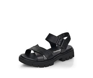 Remonte Mujer Sandalias D7950, señora Sandalias clásicas,Sandalia,Zapato de Verano,cómodo,Schwarz,42 EU / 8 UK