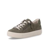 Remonte Mujer Sneaker Zapatos Bajos Ante D0920-54 Verde Talla 37 | Ancho G, Cremallera, Forro de velour, Plantilla extraíble, Punta redonda