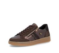 Remonte Mujer Sneaker Zapatos Bajos Cuero D2C04-90 Metallic Talla 37 | Resistente al agua, Ancho G, Cremallera, Forro funcional, Plantilla extraíble