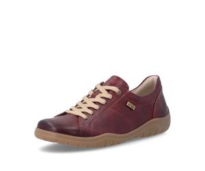 Remonte Mujer Sneaker Zapatos Bajos Cuero Liso D3T00-35 Rojo Talla 37 | Resistente al agua, Ancho H, Cremallera, Forro funcional, Plantilla extraíble