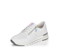 Remonte Mujer Zapatos Bajos R6705, señora Zapatos Deportivos con Cordones,Plantilla Desmontable,Zapato de Calle,Cordones,Weiss Kombi,42 EU / 8 UK