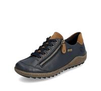 Remonte Mujer Zapatos con Cordones R1402, señora Zapatos Deportivos con Cordones,Plantilla Desmontable,Repelente,remonteTEX,Blau Kombi,38 EU / 5 UK