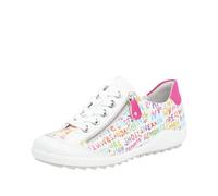 Remonte R1402, Zapatillas Mujer, Blanco Blanco Multicolor Magenta 80, 38 EU