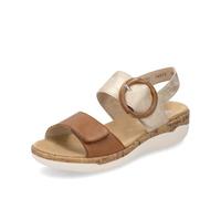 Remonte R6853, Sandalia Mujer, Noccia/Lehm Met, 38 EU