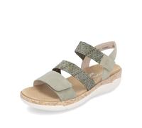 Remonte R6861-52, Sandalia Plana, para Mujer, Color Verde. - Cuero Talla: 39
