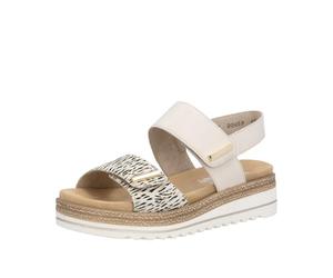 Remonte Sandalia de cuña para mujer, color beige, talla 39 EU